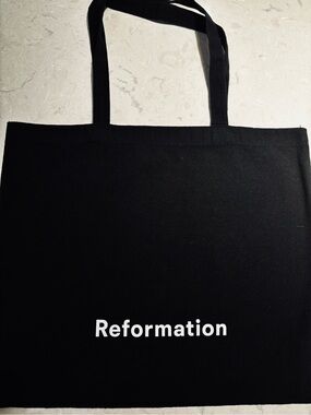 Reformation Canvas Tote Shopping Bag Beach AUTHENTIC Cotton Canvas Reformation